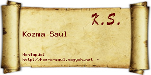 Kozma Saul névjegykártya